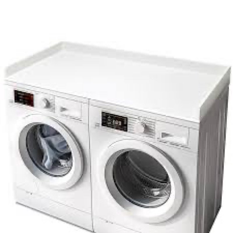 I'Ezonk Heavy Duty All Steel Washer Dryer Countertop,27.6" Depth x 57" Width Stainless Steel Laundry