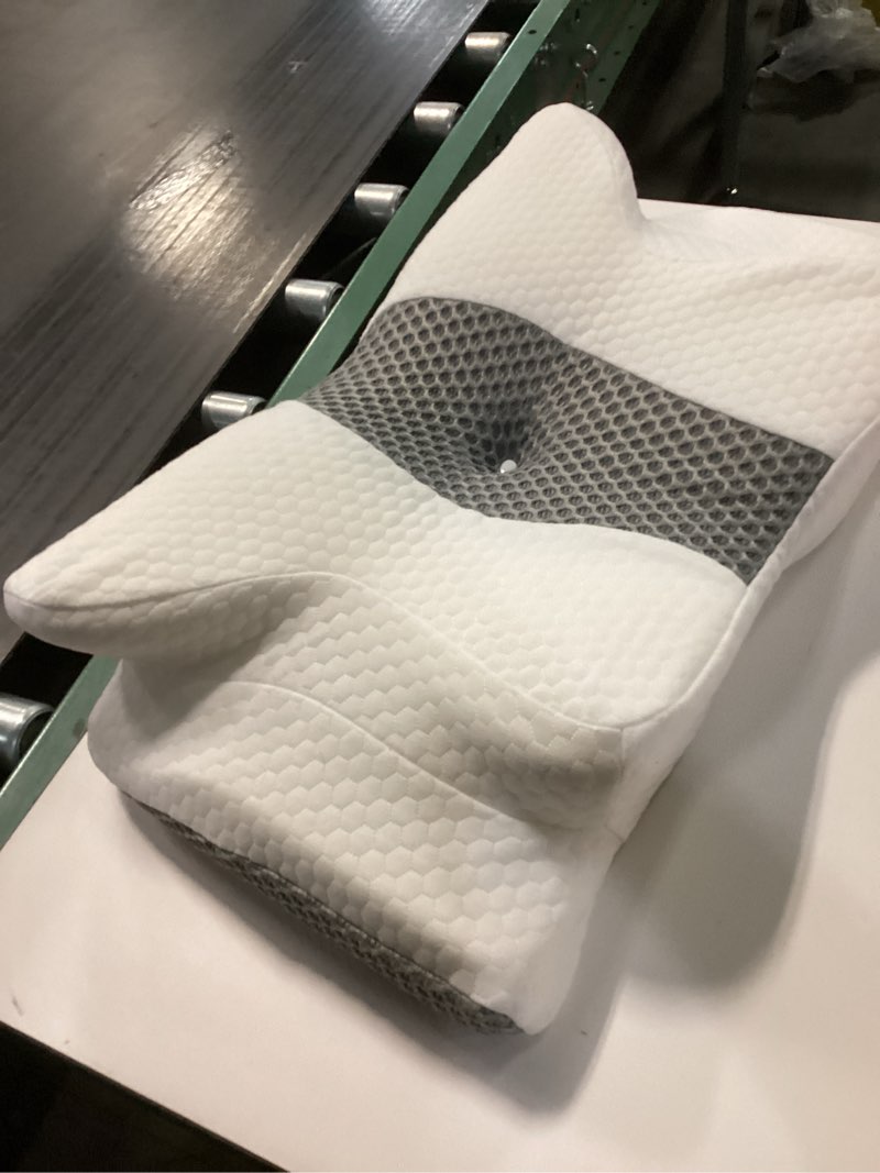 Condition photo showing Good Condition for Sleep Doctor Approved Cervical Neck Pillow for Sleeping, Ergonomic Contour Side Sleeper Pillows for Adults, Cooling Orthopedic Pillow for Pain Relief Support, Memory Foam Pillows Back Stomach Sleepers