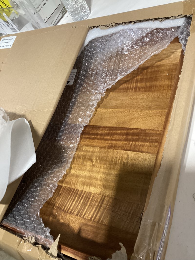 Condition photo showing Good Condition for GinSent Wooden Serving Tray with Handles,Rustic Ottoman Tray for Kitchen Counter/Coffee Table/Living Room Decor,Versatile Tray for Party Picnic Barbecue