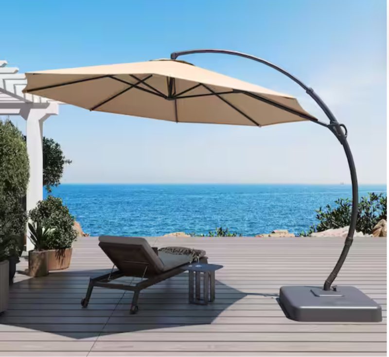12ft. Aluminum Cantilever Patio Umbrella in Champagne