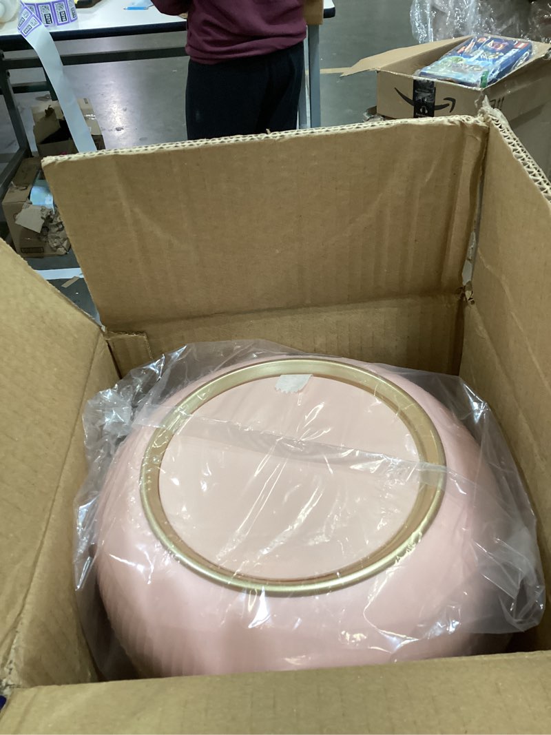 Condition photo showing Good Condition for Smart Bathroom Trash Can with Lid?3 Gallon Bathroom Garbage Can Automatic Touchless?Motion Sensor Trashcan, Baby Diaper Trash Bin, Mini Pink Waste Basket for Bedroom, Kitchen, Restroom, Office Pink Automatic