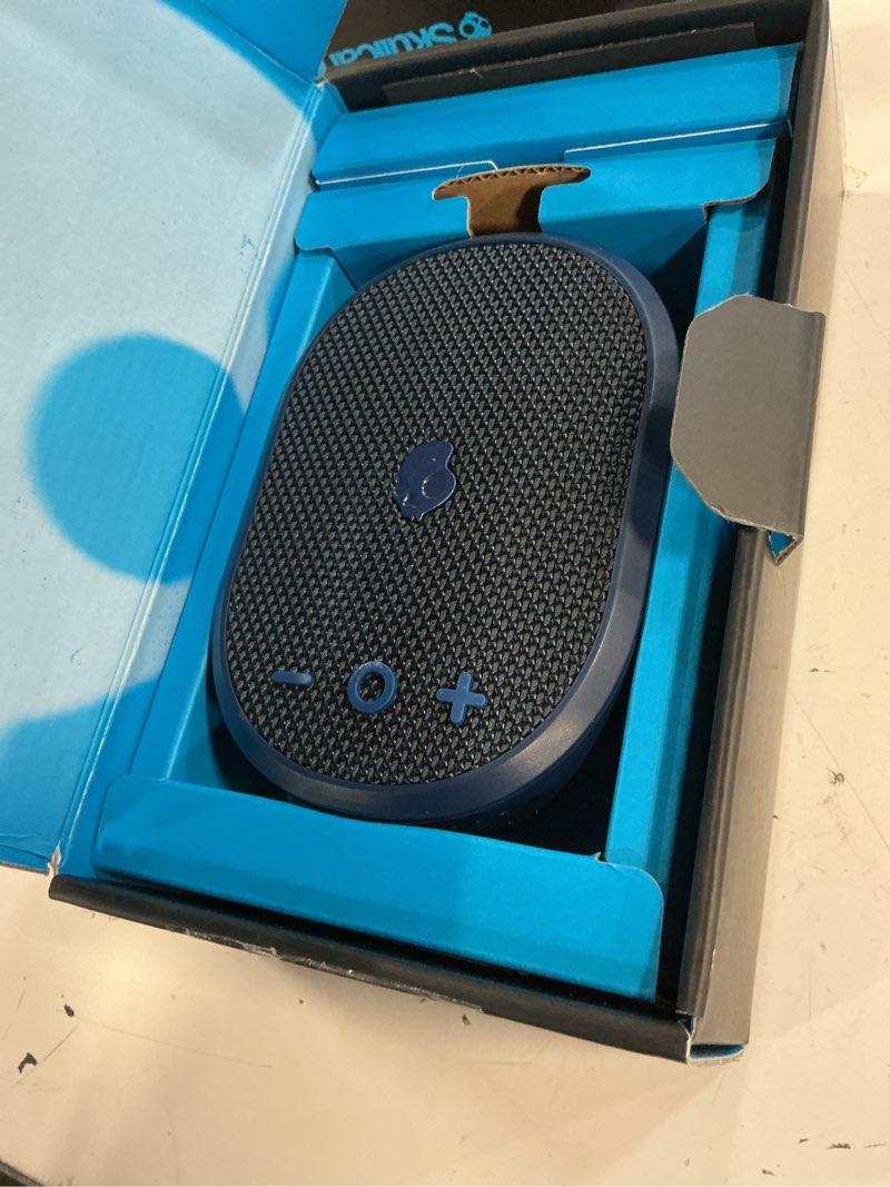 Condition photo showing As Is for skullcandy kilo xt bluetooth speaker, ipx7 waterproof, 24 hour battery, true wireless pairing, outdoor use
