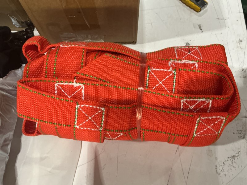 Condition photo showing New/Like New for cargo lifting net 3.28' x 3.28', lifting net straps for hoist 661lbs load capacity, nylon sling hoisting net 10cm square hole for construction rigging moving towing hoisting loading unloading