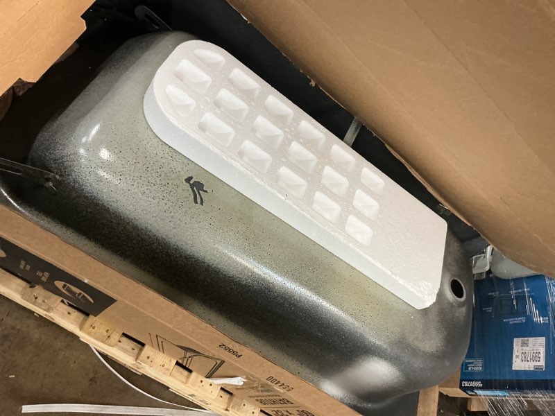 Condition photo showing As Is for maax pro steel plus bathtub