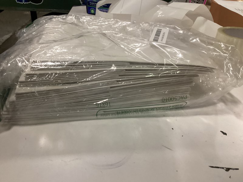 Condition photo showing Good Condition for 10 in square gift box large white paper gift bag square bottom paper bags with handles for wedding baby shower birthday party (white, 10 x 10 x 10 in, 10 ct) plain white 10 x 10 x 10 in