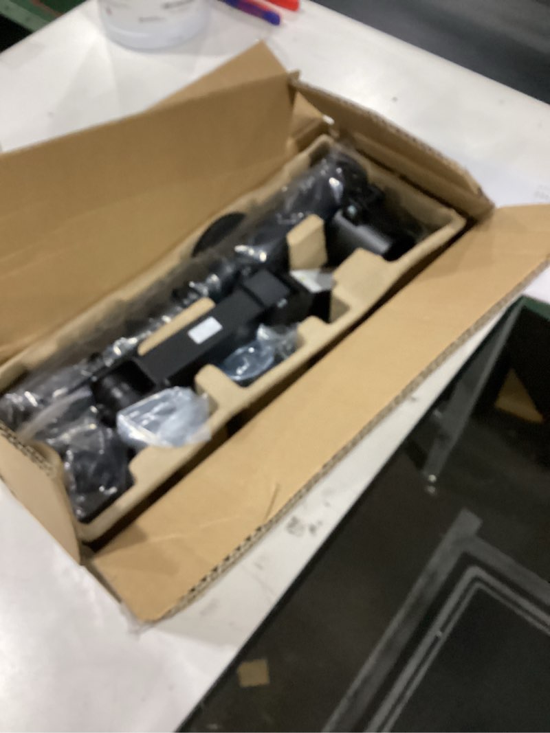 Condition photo showing New/Like New for Amazon Basics Single Computer Monitor Stand with Tilt and Rotation, Height Adjustable VESA Desk Arm Mount, Steel, 30 inches, Black