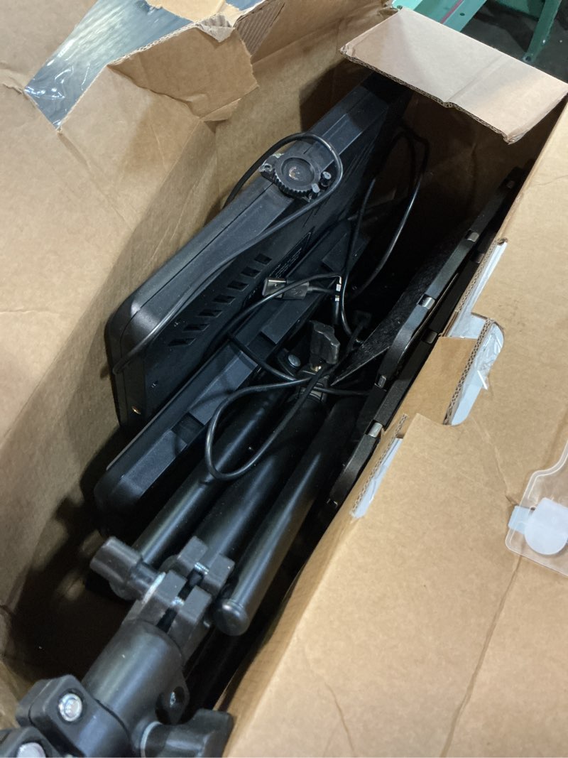 Condition photo showing As Is for emart led video light kit with phone holder & barndoor, 2800-7000k dimmable studio lights for video recording, 73'' height for live streaming, youtube, vlog, photography, content, podcast, 2-pack 73cm-185cm 15w