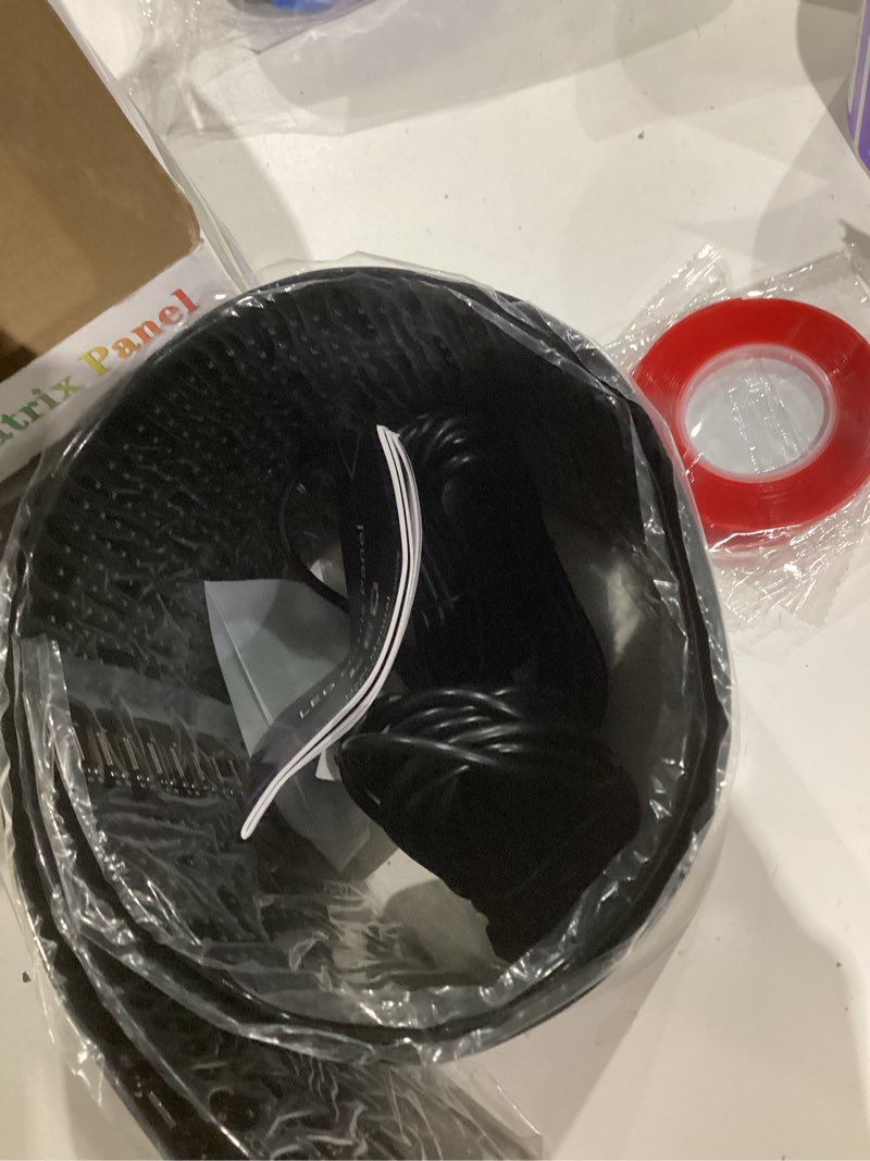 Condition photo showing As Is for 2PCS Devil Eyes LED Lights for Car Windshield, 23.6x4.72in Programmable Flexible Panel, with Advanced Chip & 100% Synced Dual Screen Animated Eyes for Car, Truck, SUVs, RV