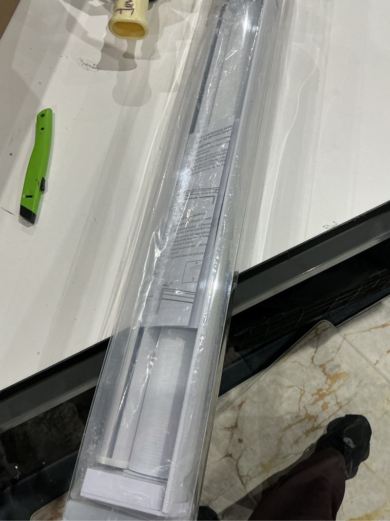 Condition photo showing Good Condition for chicology zebra blinds, roller window shades, blinds for windows, roller shades for windows, window shades for home, window shades, pull down shades for windows, 22" w x 72" h, basic arctic 22"w x 72"h basic arctic