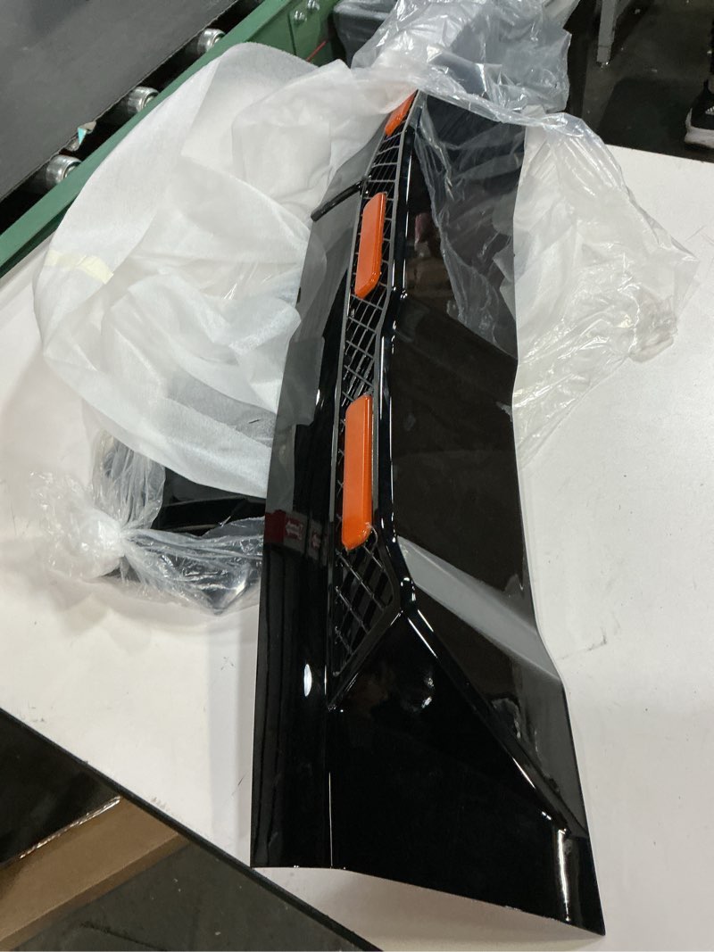 Condition photo showing Good Condition for 3pcs hood protector with led light compatible with 2019-2026 chevy silverado 1500 zr2 hood deflector glossy black lightshield replacement for 2019-2026 chevy silverado accessories