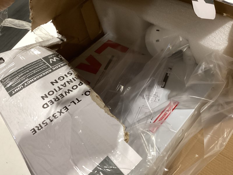 Condition photo showing Good Condition for TANLUX Steel Exit Sign with Remote Capabilities, 36 Watt Battery Pack, AC 120-347V Input, Commercial Battery Unit Emergency Lights with 2 by 2 watts Head, Up To 4 Hours Emergency Duration Time Steel Exit Sign with Emergency Light