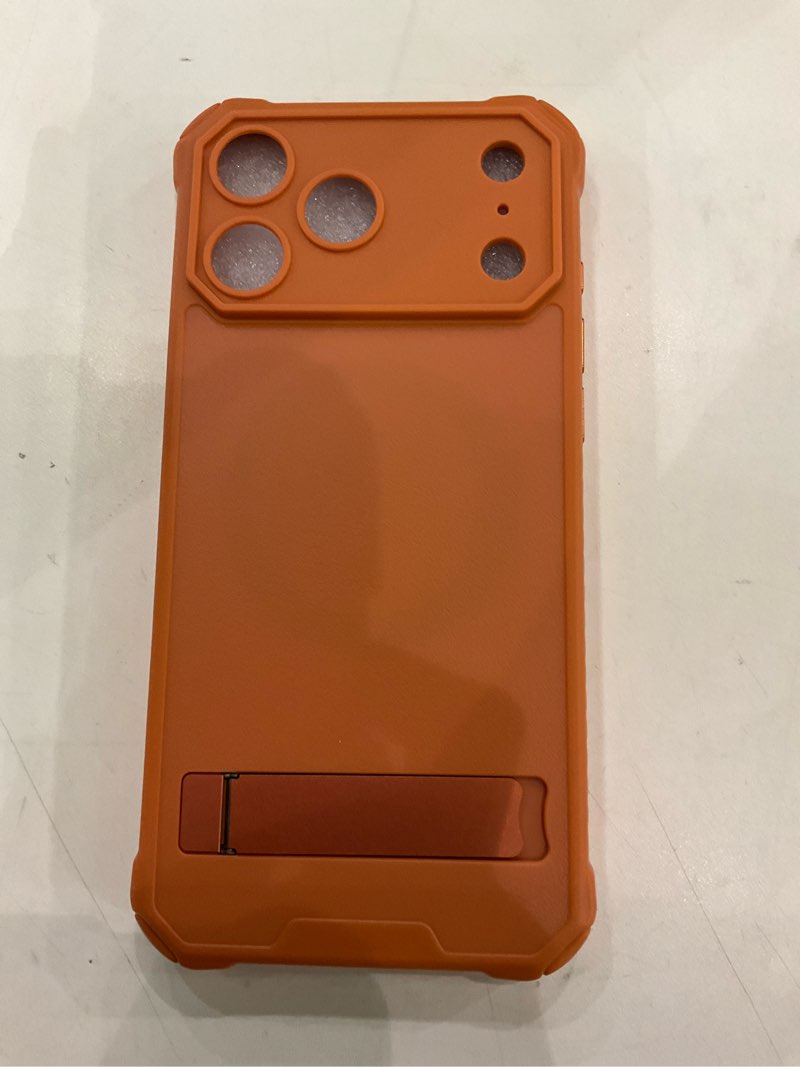 Condition photo showing New/Like New for for iPhone 17 Pro Max Case with Kickstand & Camera Control Button, Compatible with MagSafe & Full Camera Protection, Rugged Shockproof Slim Cover Case for iPhone 17 Pro Max 6.9" 2025, Orange Orange iPhone 17 Pro Max Case