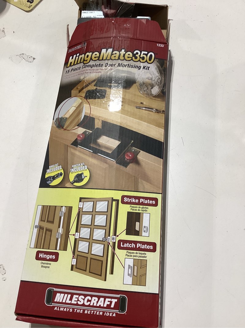 milescraft 1233 hinge mate 350 - complete hinge installation kit - cut hinge mortises on doors -