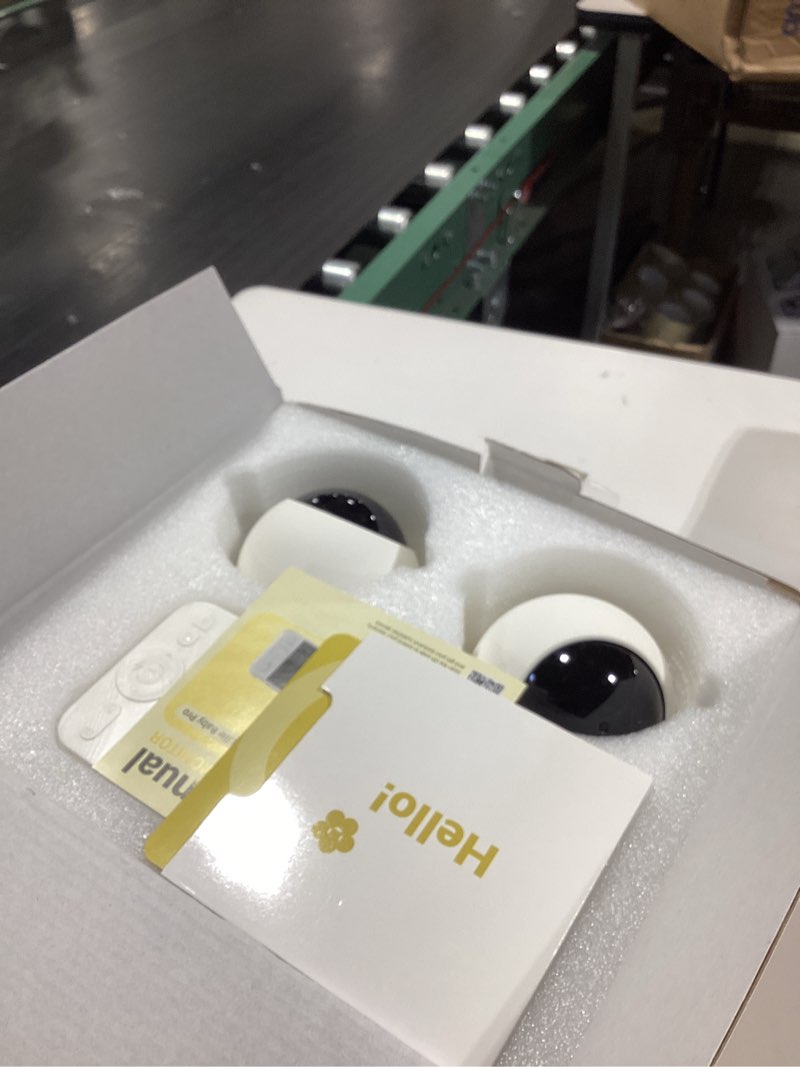 Condition photo showing Good Condition for ellie pro baby monitor with 2 cameras,5'' ips 2k uhd resolution,6000mah battery, remote pan-tilt-5x zoom, 2-way talk,no wifi, night vision, virtual fence and 1000ft range yellow2