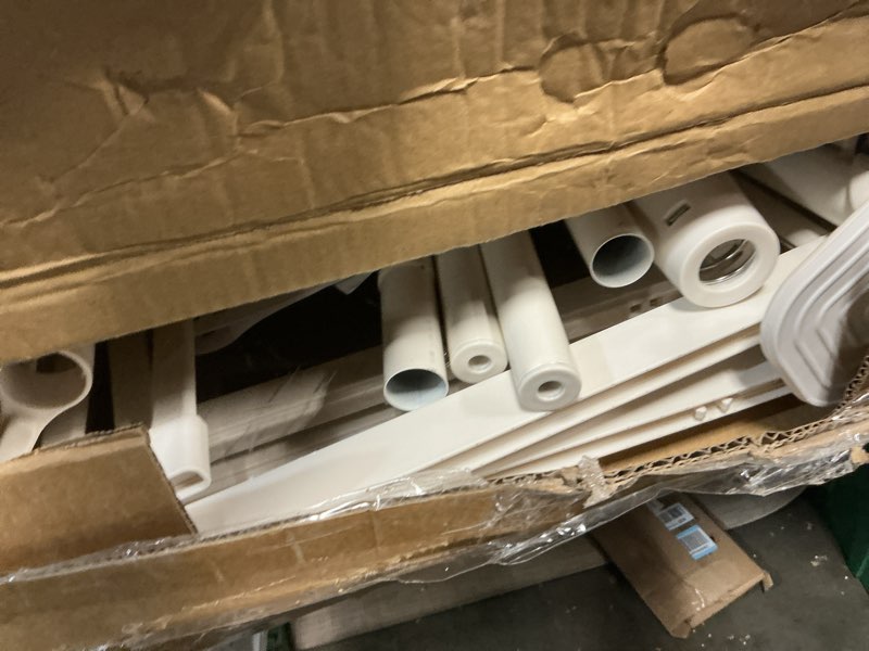 Condition photo showing Good Condition for 74.80-98.43'' Extra Tall Cat Gate, Adjustable 33.86 and 41.7" Wide, Transparent Full Door Pet Gate, Auto Close No Drilling Cat Proof Safety Gate for Doorway Stairs- White White W: 33.86-41.7"