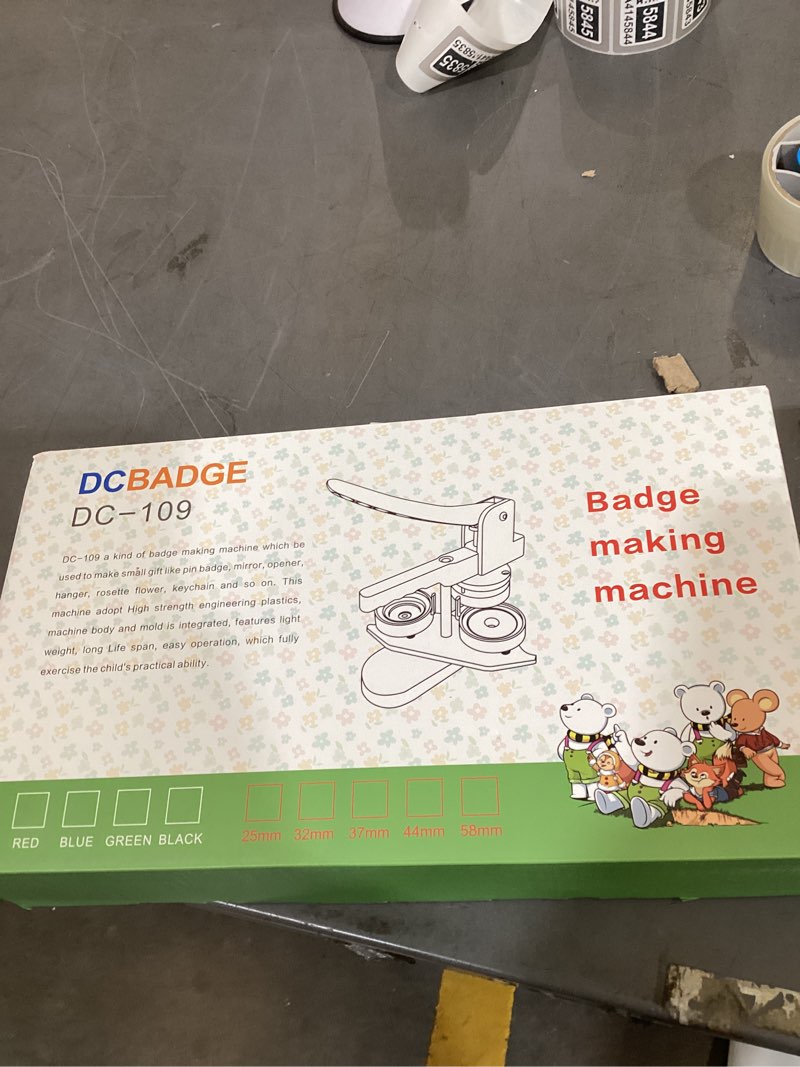 Condition photo showing New/Like New for button maker machine 58mm - (3rd gen) installation-free 58mm(2.25in) diy pin badge button maker press machine badge punch press with free 100pcs button parts&pictures&circle cutter&magic book round - 58 mm