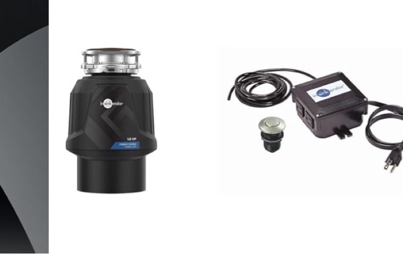 insinkerator power 1hp, 1 hp garbage disposal, power series ez connect continuous feed food waste disposer, black & sts-oosn garbage-disposals, satin nickel