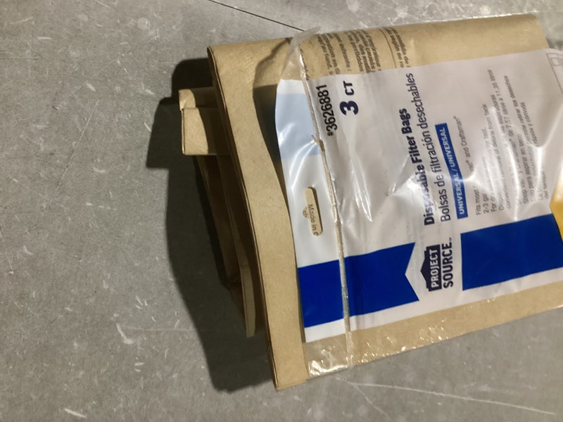 Condition photo showing As Is for craftsman 3 -pack 1-gallon dry collection bag
