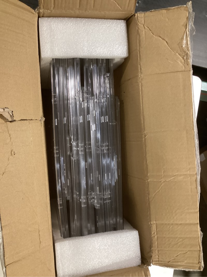 Condition photo showing Good Condition for Large Clear Stackable Acrylic Storage Bins with Door, Dustproof Figure Collectibles Display Case, Football & Motorcycle Helmet Showcase, Basketball, Sports Memorabilia Organizer (XL, Count, 3) XL 3.0