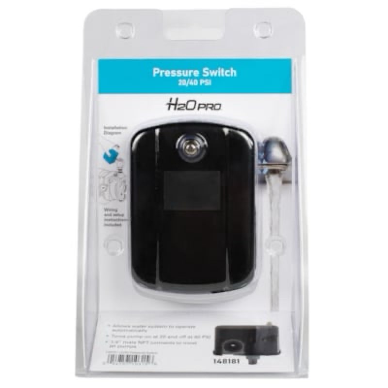 H2OPRO 20/40 -PSI Polyethylene Pressure switch