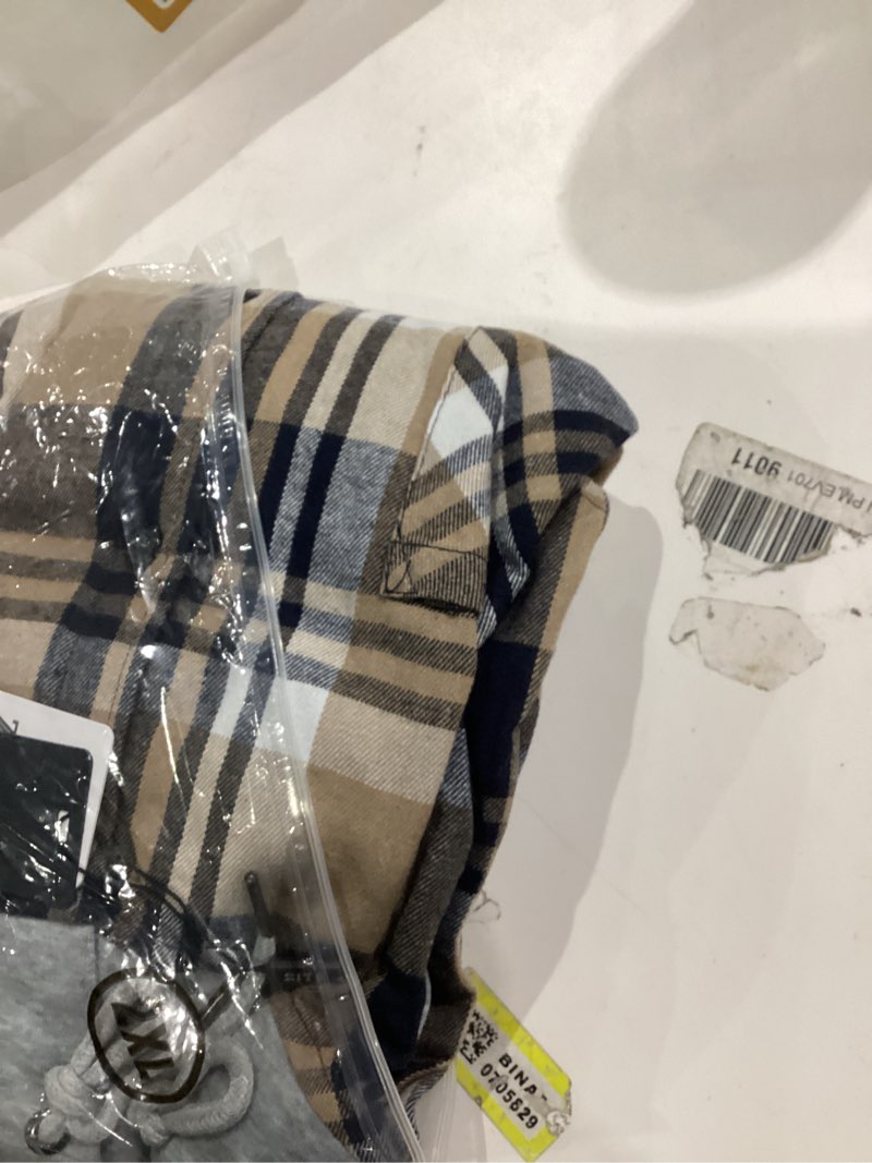 ZITY Men's Flannel Hoodie Shirts Casual Button Down Plaid Shirt Jackets for Men Long Sleeve Stylish 