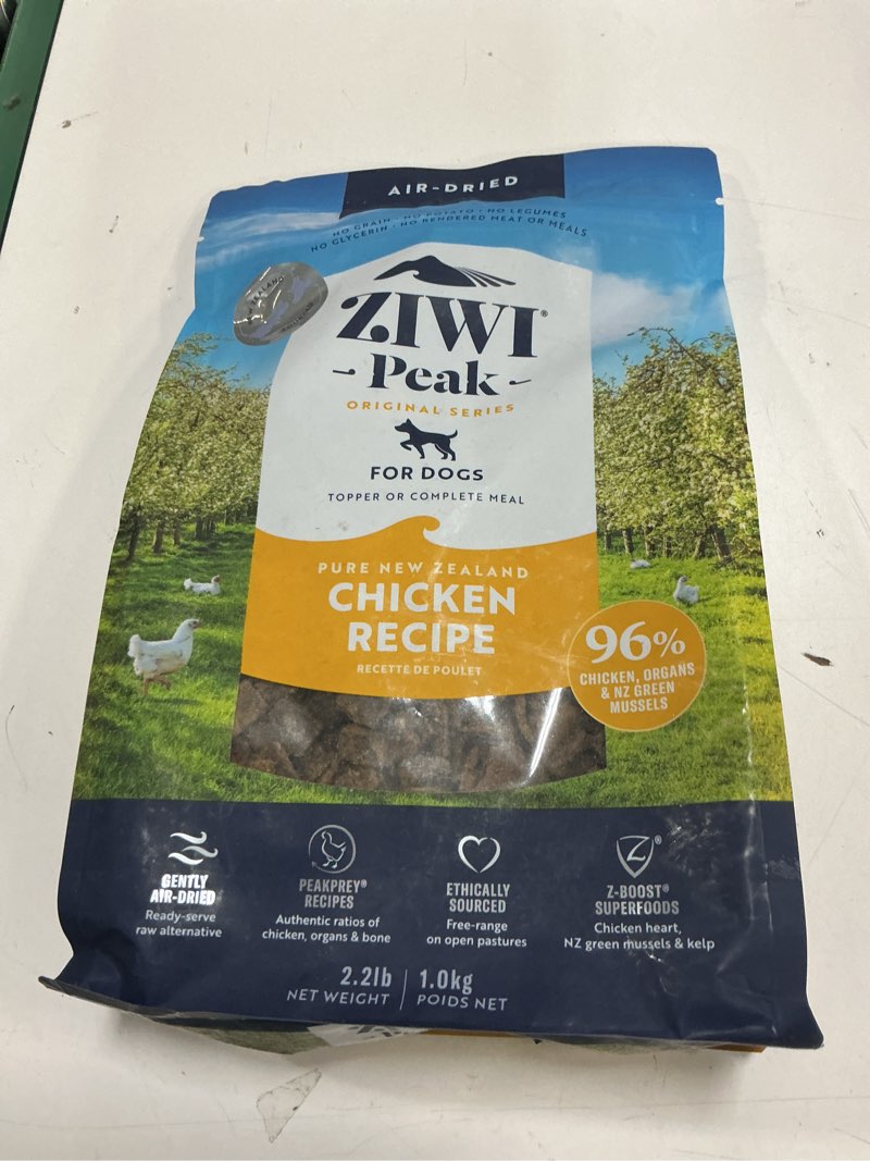 Condition photo showing New/Like New for (Best by:03/18/2026)ZIWI Peak Air-Dried Dog Food – Chicken - All Natural, High Protein, Grain Free, Limited Ingredient w/ Superfoods (35.2oz)