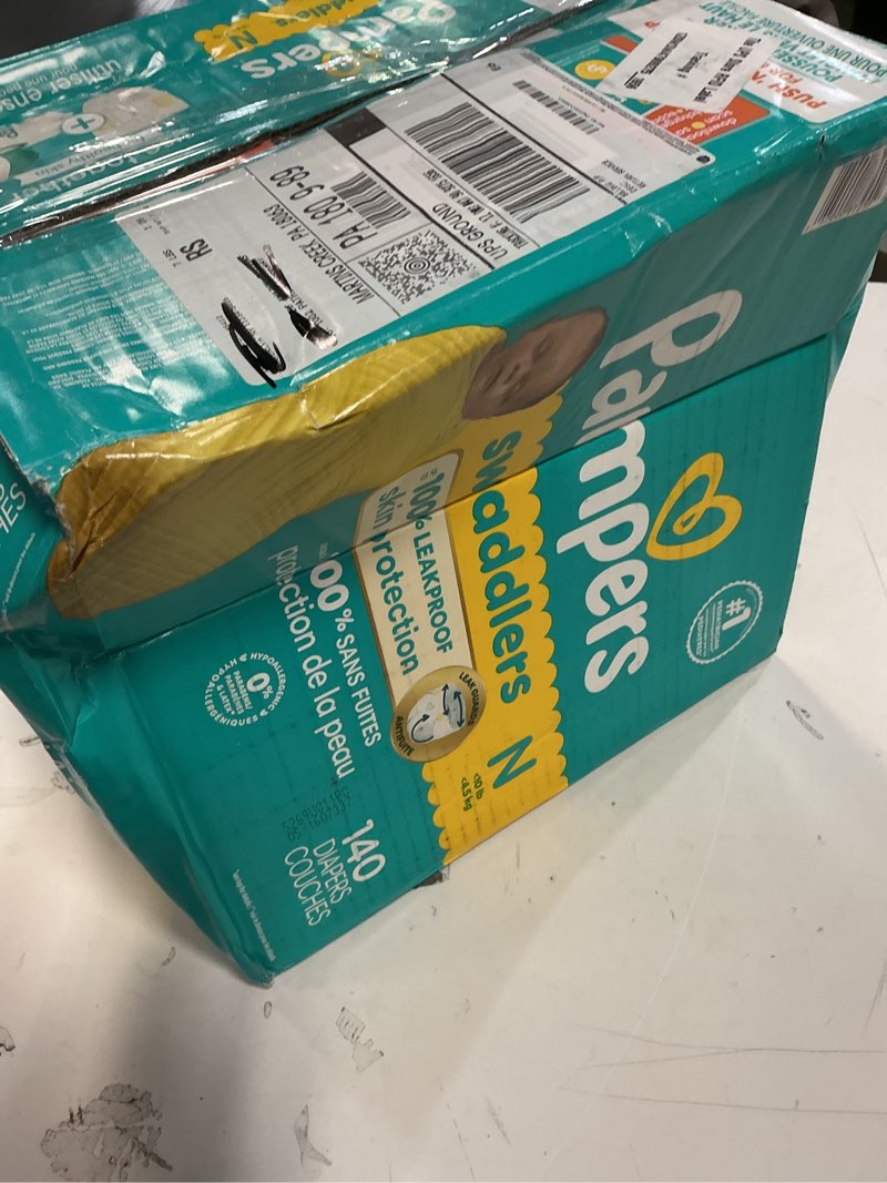 Condition photo showing New/Like New for (Size : Newborn )Pampers Swaddlers Diapers, Size 0 (up to 10 lbs), 140 Count, Absorbent, Keeps Baby Dry and Comfortable, Skin Safe Disposable Baby Diaper (Packaging May Vary) Newborn 140