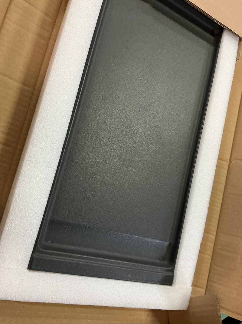 Condition photo showing Good Condition for Upgraded WB31X24738 Griddle Replacement Parts for GE Stove Parts WB31X24998 Cast Iron Stove Top Griddle WB31X49806 General Electric Gas Range Cooktop Center Griddle Plate JGB700SEJ4SS Flat Top Pan