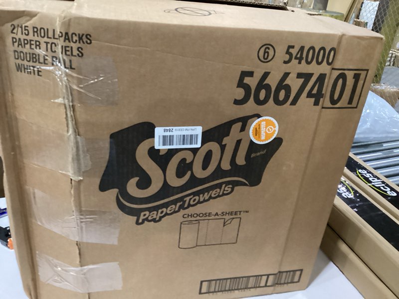 Condition photo showing As Is for Scott Paper Towels, Choose-A-Sheet, 30 Double Rolls = 60 Regular Rolls (108 Sheets Per Roll) Double 30 Rolls (108 Sheets each)