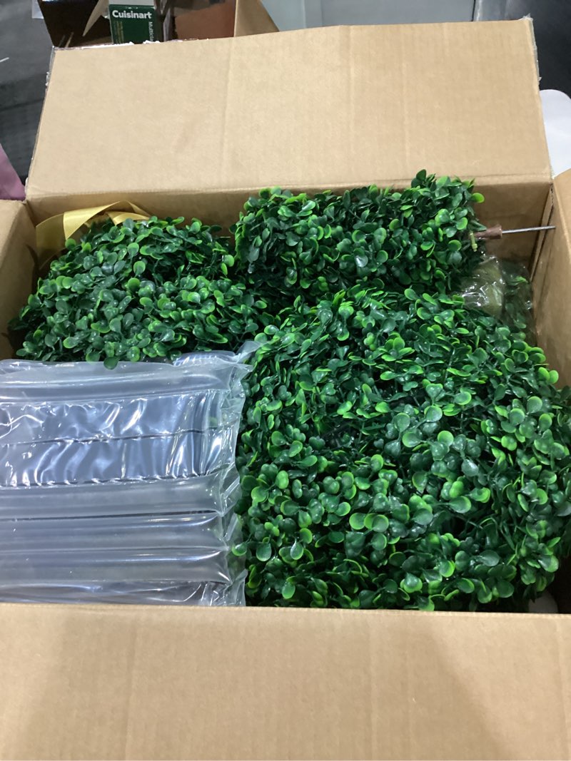 Condition photo showing New/Like New for Easter Decorations - 3 Ft Boxwood Bunny Topiary with Bow - Artificial Bunny Shaped Tree with Planter Pot for Indoor Outdoor Decor - Spring Decoration for Home Yard Front Door Porch Mantle Party