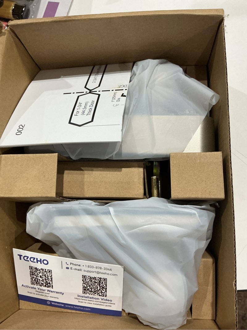 Condition photo showing Good Condition for teeho te018 smart door knob with keypad, app control, keyless entry digtal door lock with handle, remote share one-time code, auto lock, easy installation for front door, bedroom, rental, satin nickel