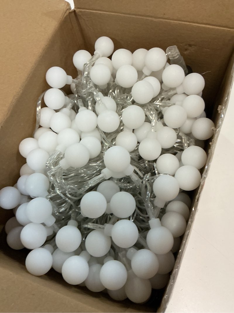 Condition photo showing Good Condition for 147ft globe string lights outdoor waterproof, 300 led indoor christmas lights plug in with remote, hanging fairy light for bedroom holiday party patio garden christmas decorations, warm white warm white 300 led plug