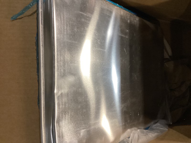 Condition photo showing Good Condition for Chef Approved 26" Wide Aluminum Sheet Pan | Full Size Heavy Weight Baking Bun for Restaurant | Closed Bead, 26"W x 18"D x 1.13"H, 16-Gauge (Commercial Oven Use Only, Does Not Fit Residential Oven)