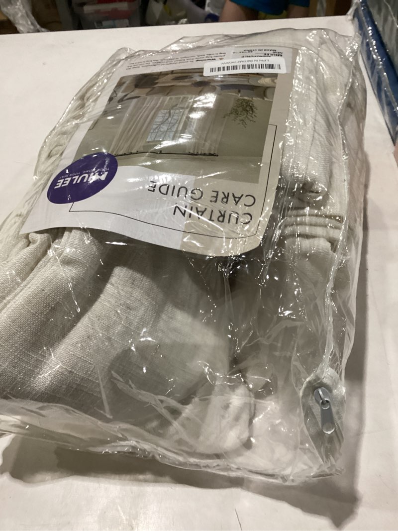 Condition photo showing Good Condition for miulee pinch pleated thick linen curtains 94 inches long 2 panels for living room bedroom, pinch pleat drapes back tab light filtering floor to ceiling semi sheer natural farmhouse window curtains 40"w x 94"l (pack of 2) natural