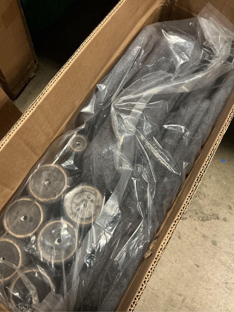 Condition photo showing Good Condition for cat tree tower 63in multi-level cat tower for indoor cats with sisal scratching posts, condo, hammock, dangling ball and extended platform for cats to play, dark grey