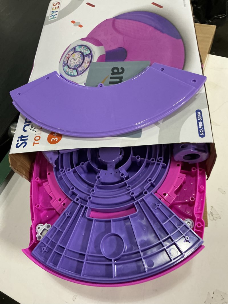 Condition photo showing Good Condition for HYES Unicorn Sit and Spin Toys for Toddlers 1-3 Girls, 360° Toddler Spinning Seat with LED Lights and Music, Sensory Toys Birthday for Kids 3-5 purple