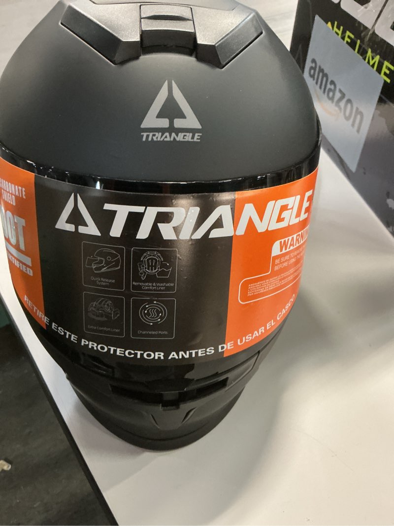 Condition photo showing Good Condition for TRIANGLE Kids Motorcycle Helmets Youth Full Face Helmet Lightweight with 2 Visors DOT Approved Medium Matte Black