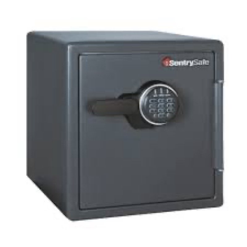 SentrySafe Black Fireproof Safe with Digital Push Button Keypad, Home Safe For Money, Documents, and