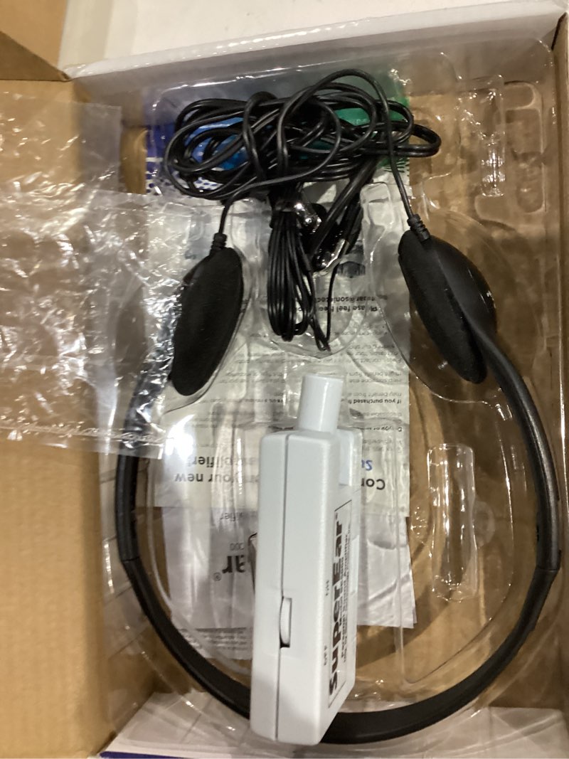 Condition photo showing As Is for superear model se5000 (psap) for seniors - hearing amplifiers for seniors, super ear personal sound amplifier, sound amplifier listening device and audio accessories in 50db ambient sounds increase