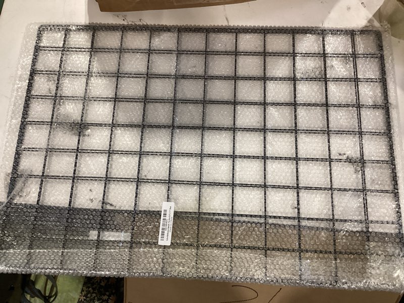 Condition photo showing Good Condition for kaforise wire wall grid panel, multifunction painted photo hanging display and wall storage organizer, pack of 2, size 25.6x17.7inch, black