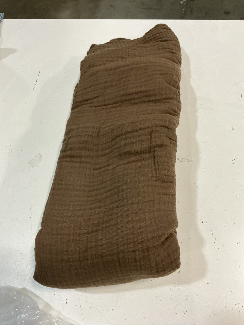 Condition photo showing Good Condition for quince organic airy gauze sham set, king, chocolate