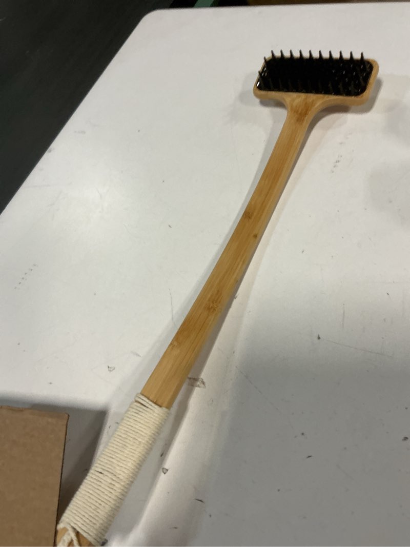 Condition photo showing New/Like New for Back Scratcher for Men, 22''Extra Long Handle Bamboo Back Scratcher, 2 in 1 Back Massager and Body Scratcher, Gentle Relief for Adults, Pregnancy, Elderly, Gift for Fathers. Hardness Bristles