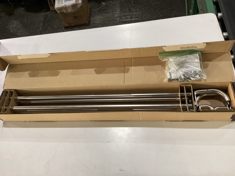Condition photo showing New/Like New for umbra twilight double curtain rod set – wrap around design ideal for blackout or room darkening panels, 30 to 84 inches, nickel nickel 30" to 84"