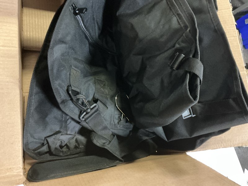 Condition photo showing Good Condition for 66" versatile travelling bags wedding dress travel garment bag tri-fold gown length w/hanging hook extra pocket 66 inch black