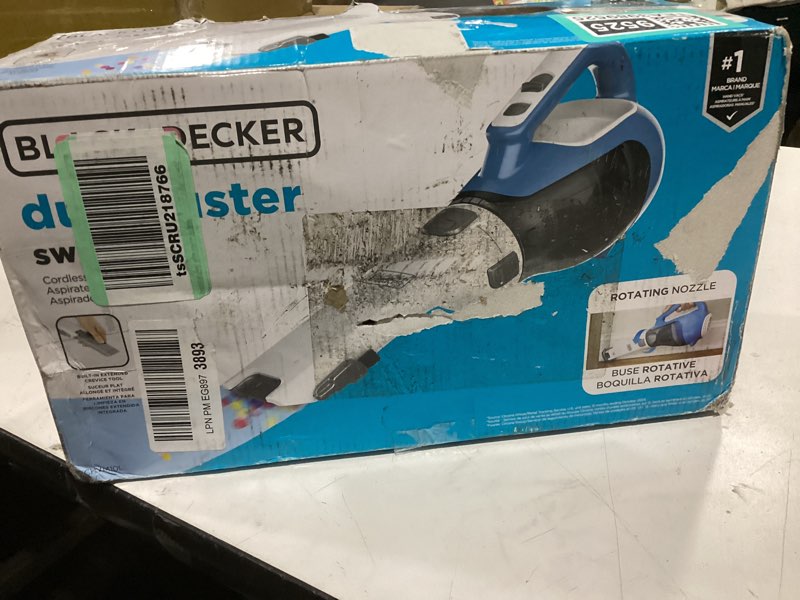 Condition photo showing Good Condition for black+decker dustbuster advancedclean handheld vacuum cordless, compact home and car vacuum with crevice tool, rotating nozzle and charging station, large dust bowl (chv1410l)