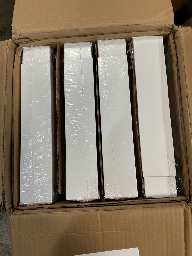 Condition photo showing New/Like New for 4 Pack Expandable Pull Out Cabinet Organizer 21"Deep With Raising Pad for Framed Cabinets,Upgrade 3 Slide Rails Slide Out Drawers,No Drill Roll Out Shelves,Adjustable Width 12.1"-20.4" White White 21"D x 12.1"-20.4"W(4Pack)