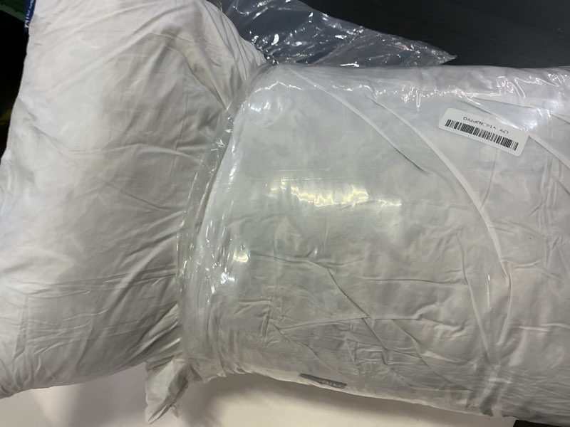 Condition photo showing As Is for miulee pillow inserts 20x20 inch set of 4, feather mix polycotton with cotton fabric square decorative throw pillows for couch bed sofa 4 20x20 inch