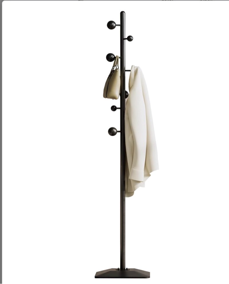 BUZUEY Metal coat rack stand with geometric shape metal base,Heavy duty coat rack freestanding with 