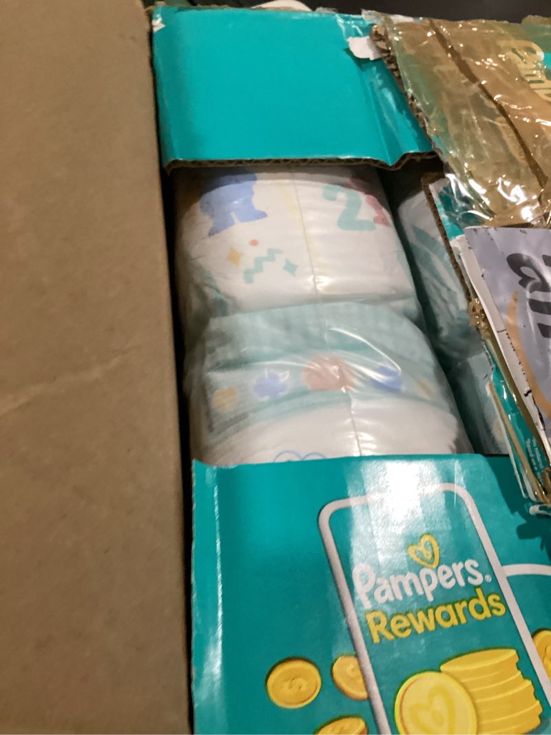 Condition photo showing As Is for pampers diapers - baby dry - size 2, 112 count, absorbent disposable infant diaper (packaging may vary) size 2 112