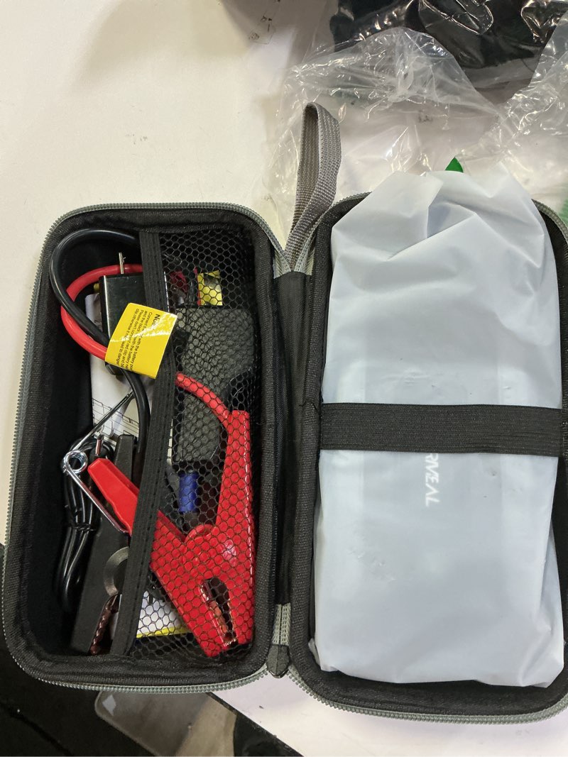 Condition photo showing Good Condition for Sharmeal Car Jump Starter 5000A, Jump Starter Battery Pack for 10.0L Gas and 9.0L Diesel, 12V Portable Jump Box with LED Light 5000A+Charging Cable+Charger Block